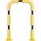 Anti-nudge hoop | removable | steel tube  76 mm | yellow / black | total width: 750 mm | height above ground: 1150 mm